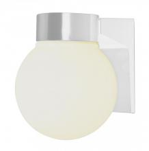 Trans Globe 4800 WH - 1 LT WALL-SCREW BALL-OPAL GLS